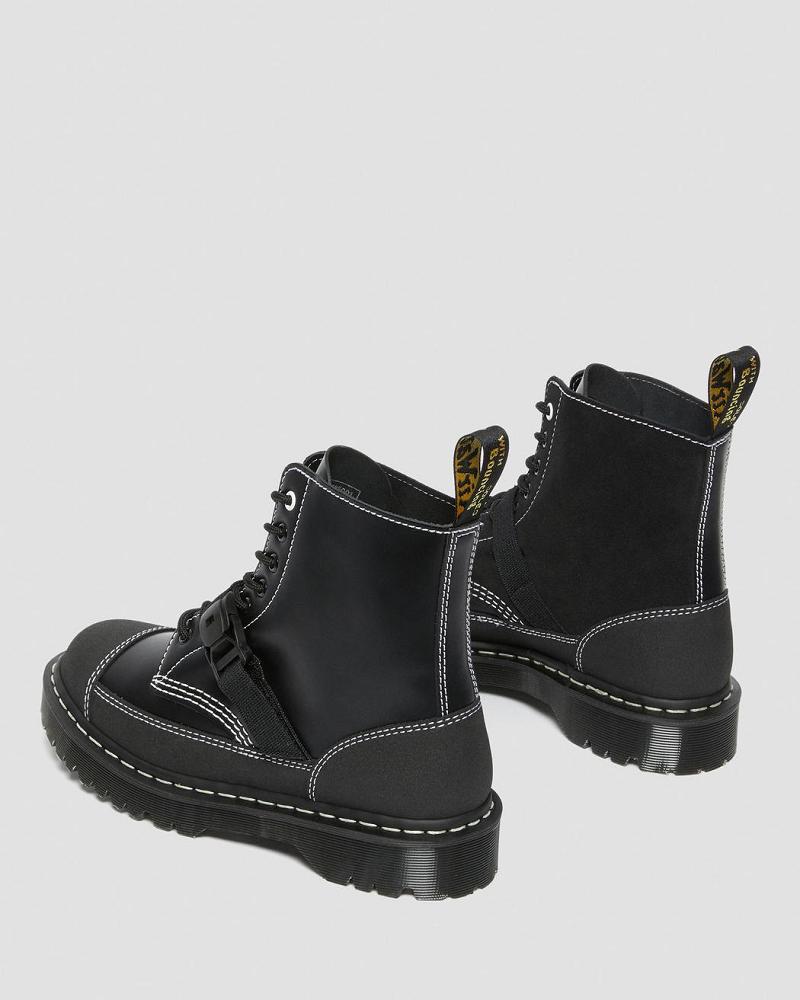 Dr Martens 1460 Tech Made in England Leren Veterlaarzen Heren Zwart | NL 272QMA